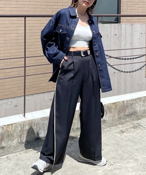 PAGEBOY（ページボーイ）の「レトロシャツGジャン（デニムジャケット・レディース・インディゴブルー/ブラック系その他/ブルー系その他・FREE）」の12枚目の写真