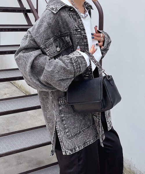 PAGEBOY（ページボーイ）の「レトロシャツGジャン（デニムジャケット・レディース・インディゴブルー/ブラック系その他/ブルー系その他・FREE）」の11枚目の写真