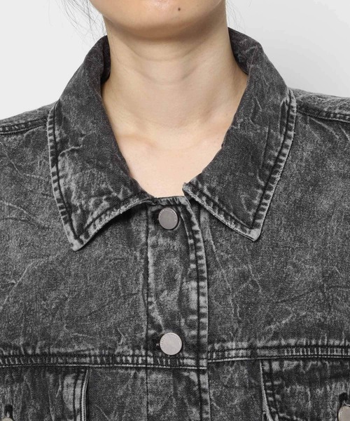 PAGEBOY（ページボーイ）の「レトロシャツGジャン（デニムジャケット・レディース・インディゴブルー/ブラック系その他/ブルー系その他・FREE）」の17枚目の写真