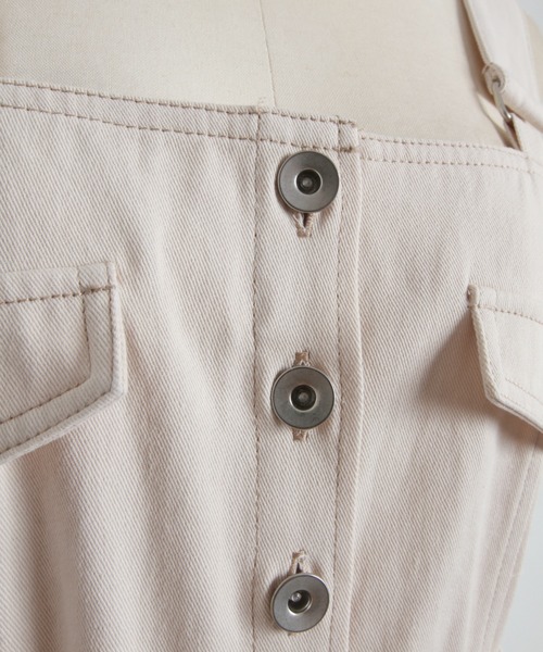 tocco closet（トッコ　クローゼット）の「【ZOZO限定】ウエストベルト付きフレアジャンパースカート（ジャンパースカート・レディース・インディゴブルー/アイボリー・M）」の19枚目の写真