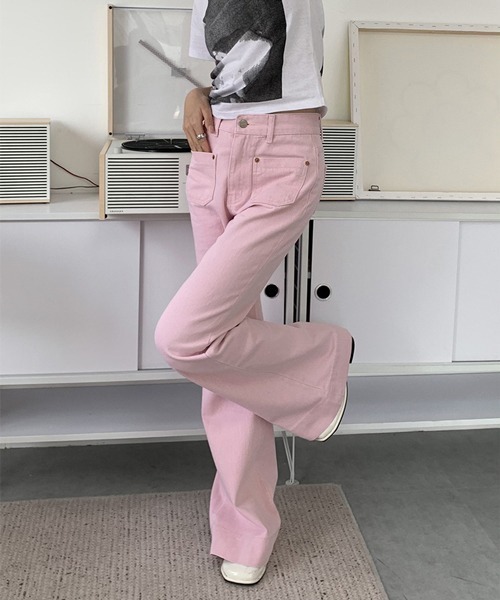 sayu@さま専用　　　　【DIESEL】フレアデニム　ピンクW26コーデュロイ die-l-p-e8-721_5.jpg