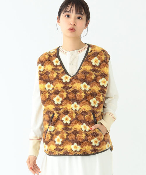 BEAMS BOY（ビームスボーイ）の「BEAMS BOY / ボーイ ジャカード プルオーバー ベスト（ベスト・レディース・ブラウン/オレンジ・FREE）」の14枚目の写真