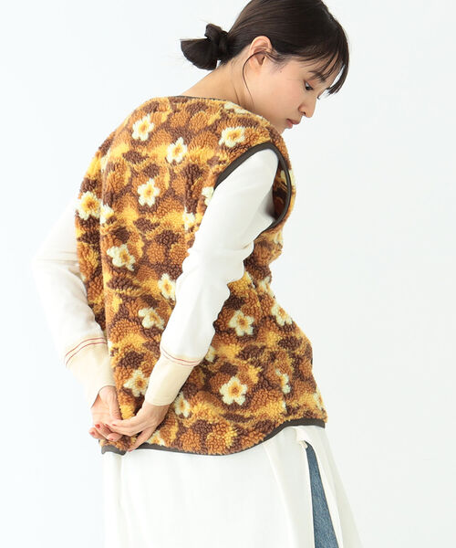 BEAMS BOY（ビームスボーイ）の「BEAMS BOY / ボーイ ジャカード プルオーバー ベスト（ベスト・レディース・ブラウン/オレンジ・FREE）」の16枚目の写真