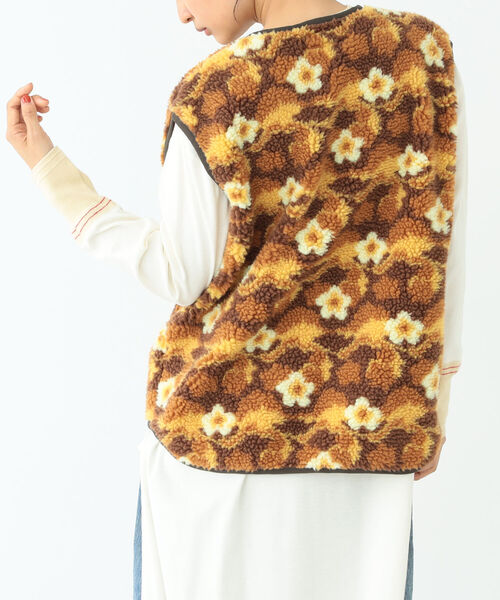 BEAMS BOY（ビームスボーイ）の「BEAMS BOY / ボーイ ジャカード プルオーバー ベスト（ベスト・レディース・ブラウン/オレンジ・FREE）」の8枚目の写真