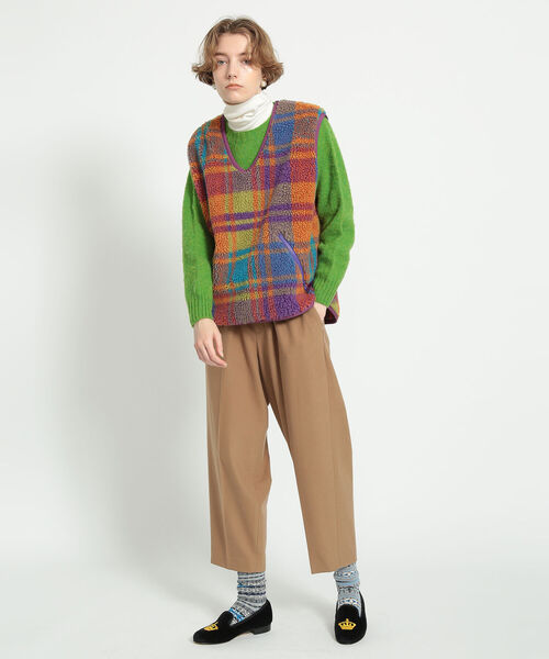 BEAMS BOY（ビームスボーイ）の「BEAMS BOY / ボーイ ジャカード プルオーバー ベスト（ベスト・レディース・ブラウン/オレンジ・FREE）」の19枚目の写真