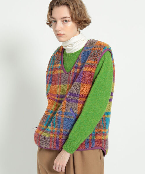 BEAMS BOY（ビームスボーイ）の「BEAMS BOY / ボーイ ジャカード プルオーバー ベスト（ベスト・レディース・ブラウン/オレンジ・FREE）」の21枚目の写真