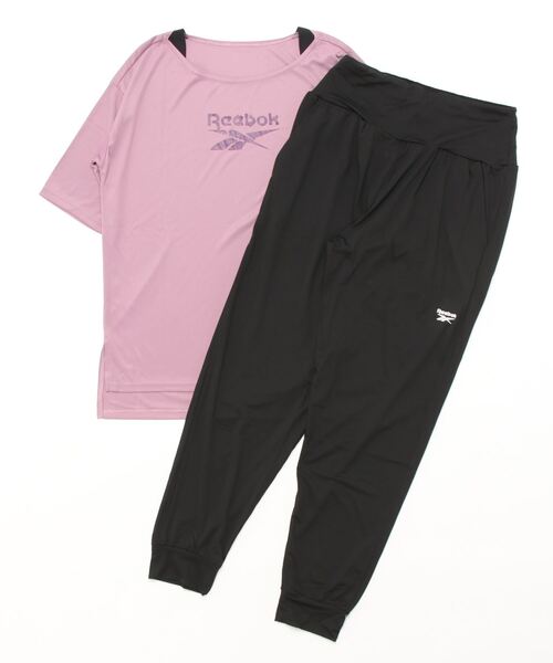 セール】【Reebok:リーボック】レディース5分袖Tシャツ付き2点