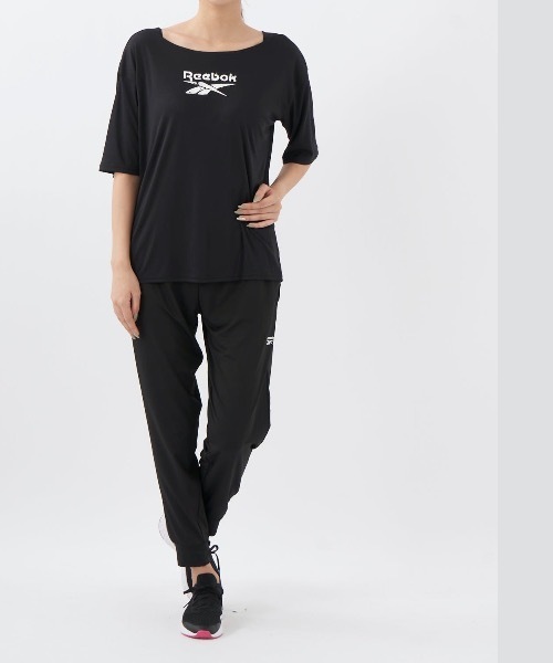 セール】【Reebok:リーボック】レディース5分袖Tシャツ付き2点