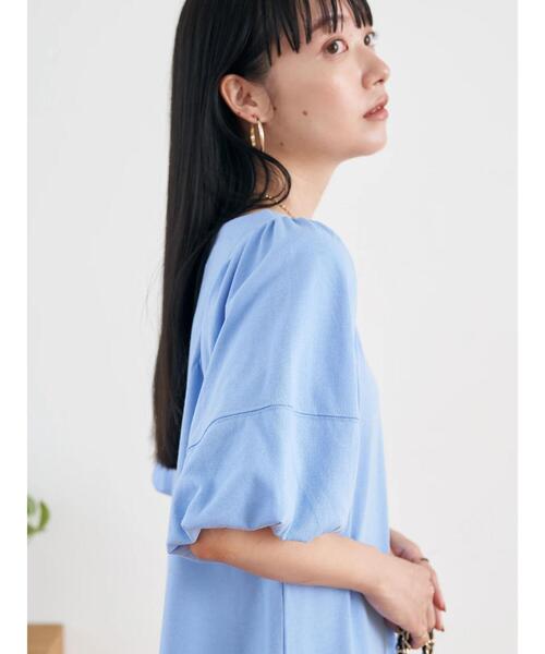 earth music&ecology(アースミュージックアンドエコロジー)の「袖バルーンカットソーワンピース(ワンピース・レディース・ブラック/ブルー/アイボリー・FREE)」の22枚目の写真