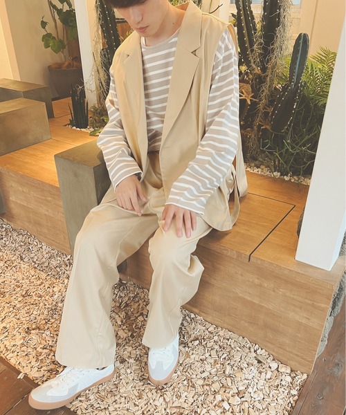 Ambre Neige（アンブルネージュ）の「【ユニセックス】ストレートパンツ／WEB/EC限定商品（その他パンツ・レディース・ベージュ/アイボリー・MEDIUM/LARGE）」の5枚目の写真