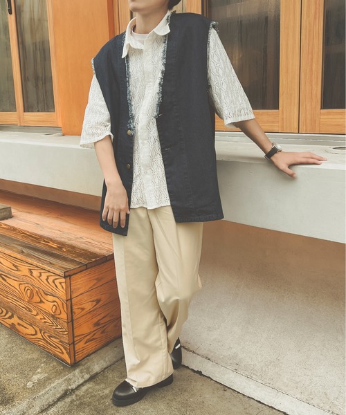 Ambre Neige（アンブルネージュ）の「【ユニセックス】ストレートパンツ／WEB/EC限定商品（その他パンツ・レディース・ベージュ/アイボリー・MEDIUM/LARGE）」の11枚目の写真