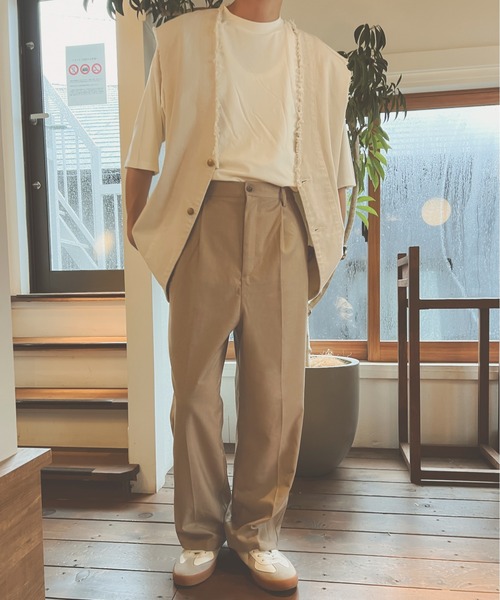 Ambre Neige（アンブルネージュ）の「【ユニセックス】ストレートパンツ／WEB/EC限定商品（その他パンツ・レディース・ベージュ/アイボリー・MEDIUM/LARGE）」の6枚目の写真