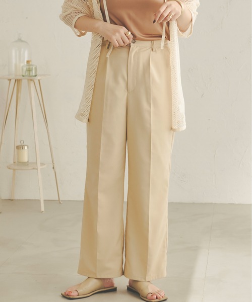 Ambre Neige（アンブルネージュ）の「【ユニセックス】ストレートパンツ／WEB/EC限定商品（その他パンツ・レディース・ベージュ/アイボリー・MEDIUM/LARGE）」の8枚目の写真