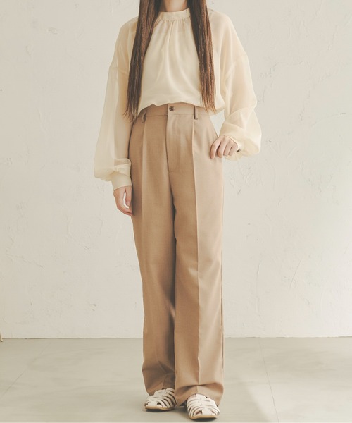 Ambre Neige（アンブルネージュ）の「【ユニセックス】ストレートパンツ／WEB/EC限定商品（その他パンツ・レディース・ベージュ/アイボリー・MEDIUM/LARGE）」の14枚目の写真