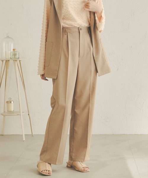 Ambre Neige（アンブルネージュ）の「【ユニセックス】ストレートパンツ／WEB/EC限定商品（その他パンツ・レディース・ベージュ/アイボリー・MEDIUM/LARGE）」の9枚目の写真