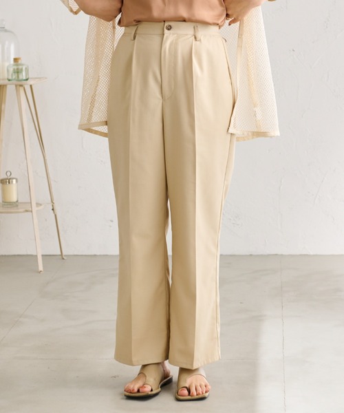 Ambre Neige（アンブルネージュ）の「【ユニセックス】ストレートパンツ／WEB/EC限定商品（その他パンツ・レディース・ベージュ/アイボリー・MEDIUM/LARGE）」の4枚目の写真