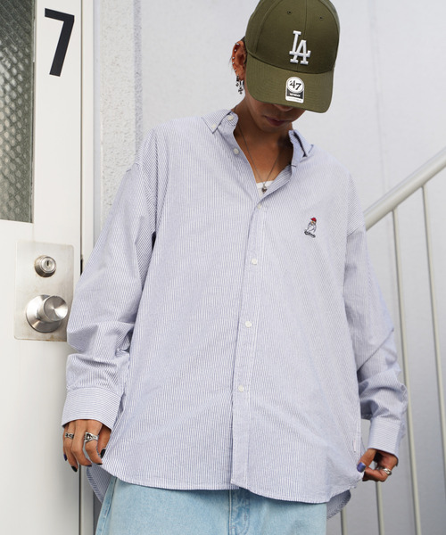 VENCEEXCHANGE(ヴァンスエクスチェンジ)の「Red Cap Girl レッドキャップガール ワンポイント刺繍シャツ(シャツ/ブラウス・メンズ・ホワイト/ブラック/ダークグレー/グリーン/ブルー/ネイビー/ブルー系その他/スカイブルー/イエロー/その他・M/L)」の7枚目の写真