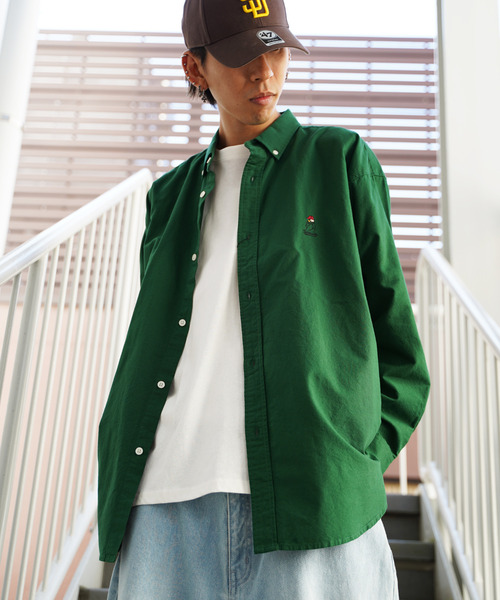 VENCEEXCHANGE(ヴァンスエクスチェンジ)の「Red Cap Girl レッドキャップガール ワンポイント刺繍シャツ(シャツ/ブラウス・メンズ・ホワイト/ブラック/ダークグレー/グリーン/ブルー/ネイビー/ブルー系その他/スカイブルー/イエロー/その他・M/L)」の11枚目の写真