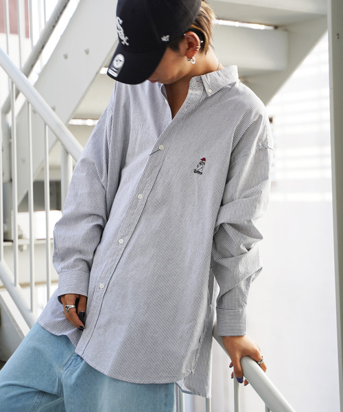 VENCEEXCHANGE(ヴァンスエクスチェンジ)の「Red Cap Girl レッドキャップガール ワンポイント刺繍シャツ(シャツ/ブラウス・メンズ・ホワイト/ブラック/ダークグレー/グリーン/ブルー/ネイビー/ブルー系その他/スカイブルー/イエロー/その他・M/L)」の14枚目の写真