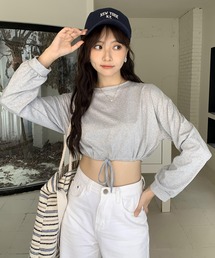 ショート丈ドルマンスリーブロンT