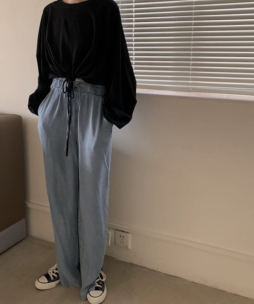 EPICKS（エピックス）の「ショート丈ドルマンスリーブロンT（Tシャツ/カットソー・レディース・ホワイト/ブラック/グレー・M/L）」の19枚目の写真