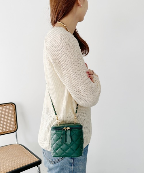 セール】キルティングチェーンバニティーミニバッグ（ショルダーバッグ