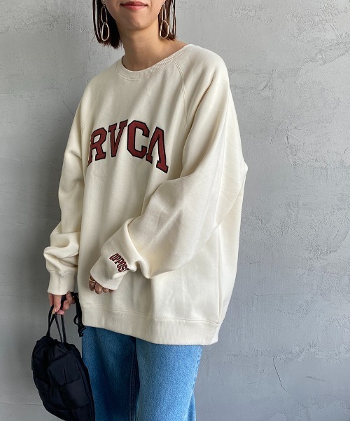 [RVCA/ルーカ] BALANCED カレッジロゴクルーネックスウェット
