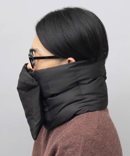 glabella（グラベラ）の「撥水ポリエステル 中綿 ボリューム ネックウォーマー / ダウンネックウォーマー（ネックウォーマー/スヌード・メンズ・ブラック/グレー/カーキ・FREE）」の6枚目の写真
