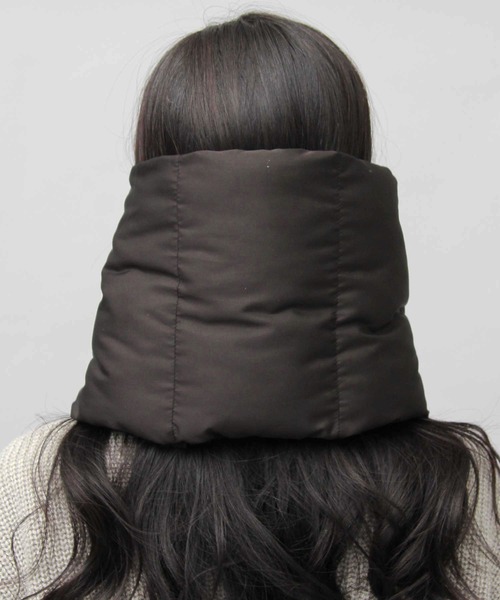 glabella（グラベラ）の「撥水ポリエステル 中綿 ボリューム ネックウォーマー / ダウンネックウォーマー（ネックウォーマー/スヌード・メンズ・ブラック/グレー/カーキ・FREE）」の10枚目の写真