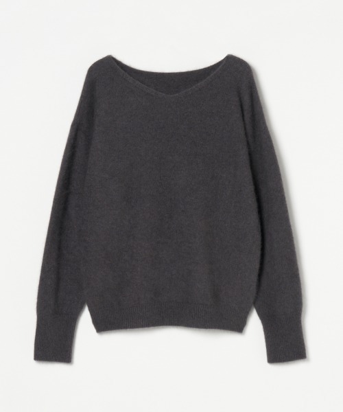 HELIOPOLE(エリオポール)の「RACCOON 2WAY NECK PULLOVER(ニット/セーター・レディース・アイボリー/ブラウン/ピンク/グレー・38)」の1枚目の写真