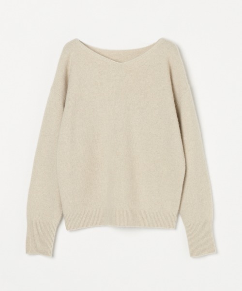 HELIOPOLE(エリオポール)の「RACCOON 2WAY NECK PULLOVER(ニット/セーター・レディース・アイボリー/ブラウン/ピンク/グレー・38)」の3枚目の写真