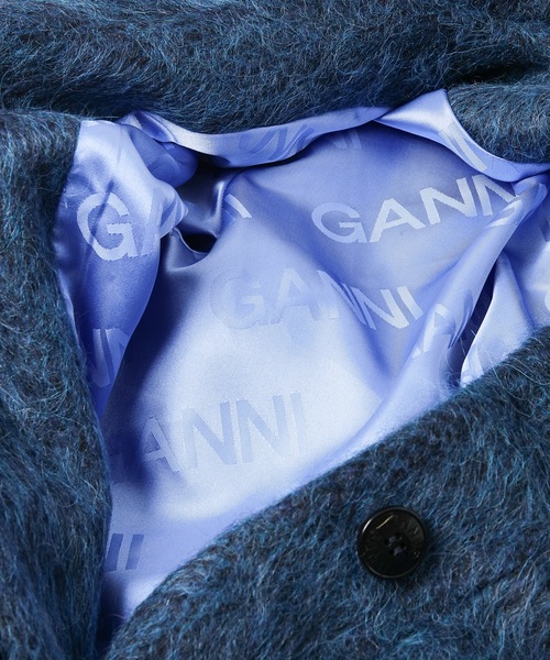 Sky Captain Boiled Wool Midi Jacket | GANNI