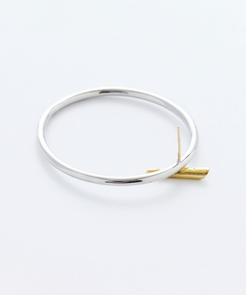IRIS47(イリスフォーセブン)の「【IRIS 47】pin hoop pierce(single) ※(ピアス(片耳用)・レディース・シルバー/ゴールド・FREE)」の5枚目の写真