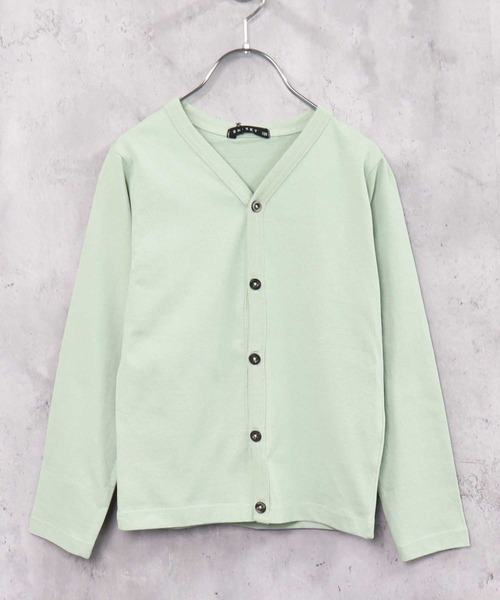 THE CASUAL（カジュアル）の「無地カーディガン（カーディガン/ボレロ・キッズ・チャコール/カーキ/ミント/ラベンダー/杢グレー/ダークグリーン/ベージュ/ネイビー/ブラウン/ブラック・110cm/120cm/130cm/140cm/150cm/160cm）」の8枚目の写真