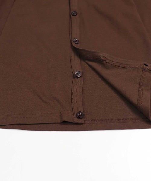 THE CASUAL（カジュアル）の「無地カーディガン（カーディガン/ボレロ・キッズ・チャコール/カーキ/ミント/ラベンダー/杢グレー/ダークグリーン/ベージュ/ネイビー/ブラウン/ブラック・110cm/120cm/130cm/140cm/150cm/160cm）」の18枚目の写真