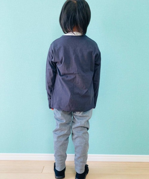 THE CASUAL（カジュアル）の「無地カーディガン（カーディガン/ボレロ・キッズ・チャコール/カーキ/ミント/ラベンダー/杢グレー/ダークグリーン/ベージュ/ネイビー/ブラウン/ブラック・110cm/120cm/130cm/140cm/150cm/160cm）」の12枚目の写真