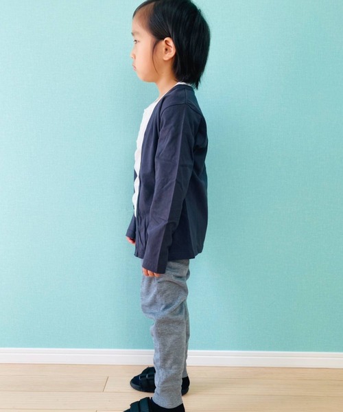 THE CASUAL（カジュアル）の「無地カーディガン（カーディガン/ボレロ・キッズ・チャコール/カーキ/ミント/ラベンダー/杢グレー/ダークグリーン/ベージュ/ネイビー/ブラウン/ブラック・110cm/120cm/130cm/140cm/150cm/160cm）」の13枚目の写真