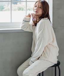 fran de lingerie | もこもこ フリースかぶり上下セット レディース パジャマ ふわふわ 部屋着 かわいい あったか(ルームウェア/パジャマ)