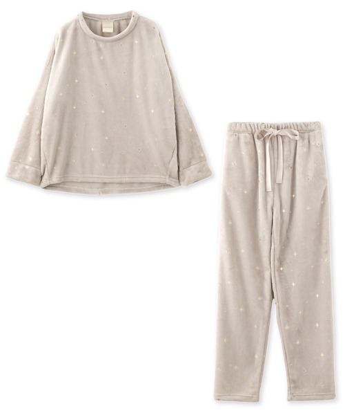 fran de lingerie（フランデランジェリー）の「もこもこ フリースかぶり上下セット レディース パジャマ ふわふわ 部屋着 かわいい あったか（ルームウェア/パジャマ・レディース・グレイッシュベージュ/オフホワイト/ライトブラウン/ワインレッド/コーラルピンク/ホワイト/ライトグレー/ダークブルー/オレンジ/モカ・S-M/M-L）」の14枚目の写真