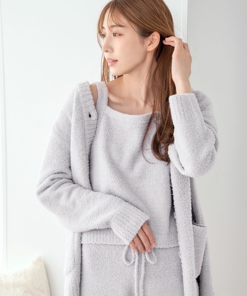 ふわふわもっちり。こなれ感たっぷりのルームウェア】モールニット 3点
