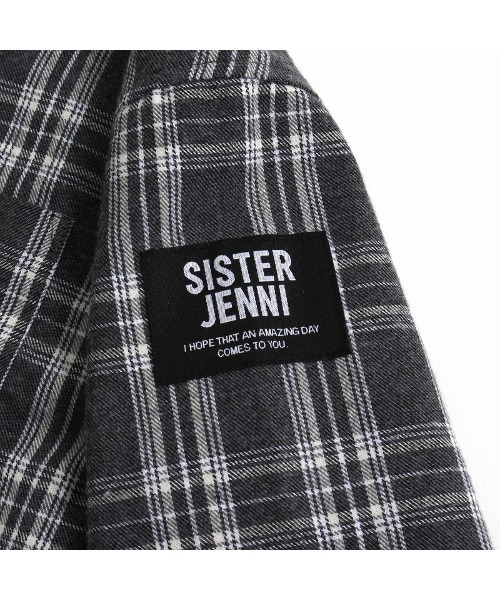 SISTER JENNI(SISTER JENNI)の「起毛チェックロングシャツ(シャツ/ブラウス・キッズ・パープル/チャコールグレー/カーキ・160cm/140cm/150cm/130cm)」の5枚目の写真