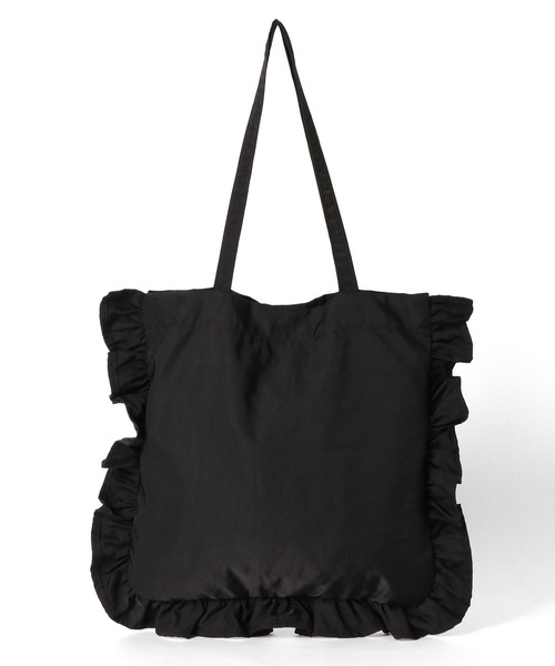 LOWRYS FARM（ローリーズファーム）の「フリルトートバッグ　176562（トートバッグ・レディース・ブラック/ベージュ/カーキ・FREE）」の4枚目の写真