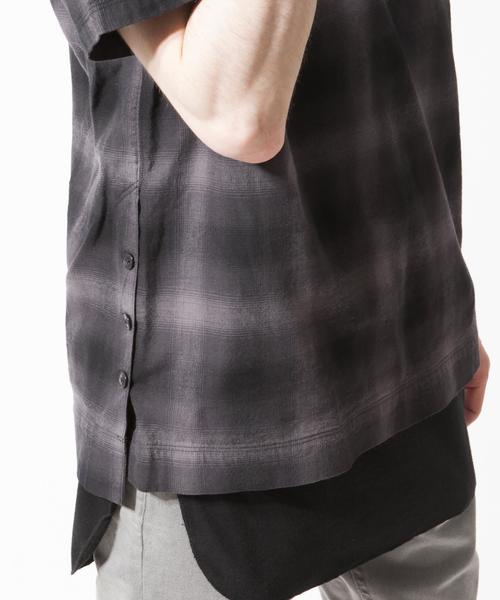 MONKEY TIME（モンキータイム）の「＜monkey time＞ ∴ DK OMB/CHK P/0 SSL/シャツ◆（シャツ/ブラウス・メンズ・ブラック・SMALL/MEDIUM/LARGE）」の5枚目の写真