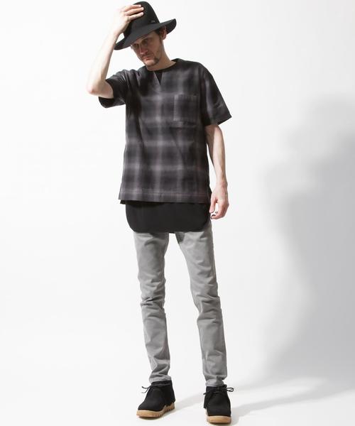 MONKEY TIME（モンキータイム）の「＜monkey time＞ ∴ DK OMB/CHK P/0 SSL/シャツ◆（シャツ/ブラウス・メンズ・ブラック・SMALL/MEDIUM/LARGE）」の6枚目の写真