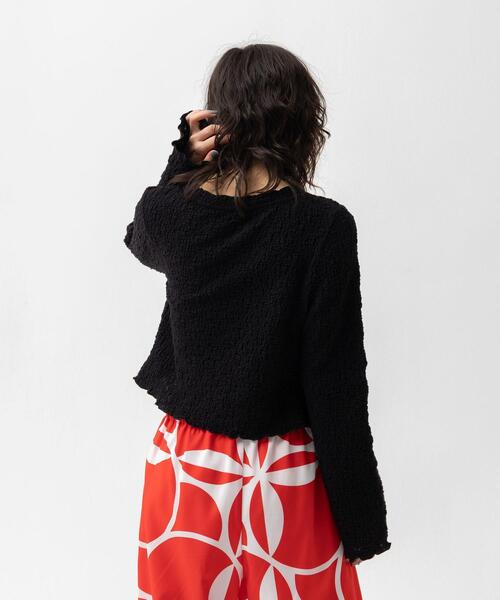 CITEN(シテン)の「<CITEN>クリンプ トップス(Tシャツ/カットソー・レディース・オフホワイト/ブラック/ライム・FREE)」の21枚目の写真