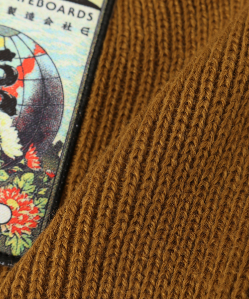 JOURNAL STANDARD（ジャーナルスタンダード）の「【EVISEN / エビセン】GLOVE LABEL BEANIE（ニットキャップ/ビーニー・メンズ・ブラック/カーキ・FREE）」の3枚目の写真