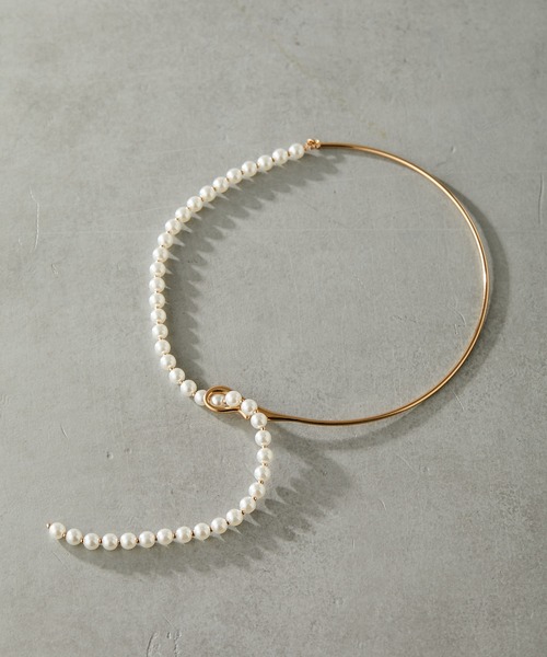 PAPILLONNER（パピヨネ）の「パールコンビチョーカー/PAPILLONNER/パピヨネ（チョーカー・レディース・ゴールド/クリア・FREE）」の7枚目の写真