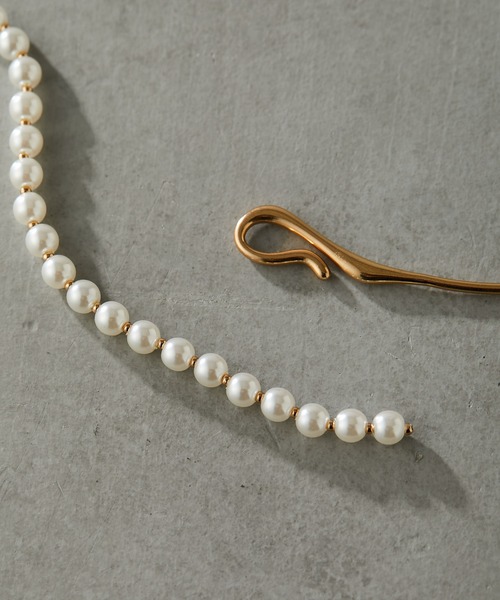 PAPILLONNER（パピヨネ）の「パールコンビチョーカー/PAPILLONNER/パピヨネ（チョーカー・レディース・ゴールド/クリア・FREE）」の5枚目の写真