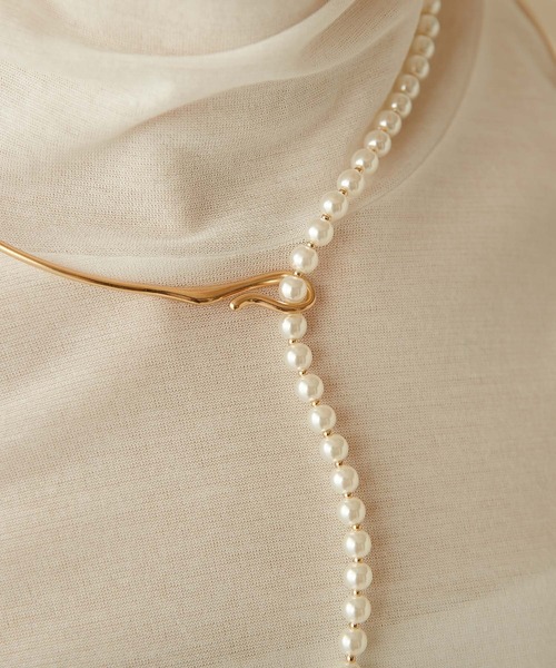 PAPILLONNER（パピヨネ）の「パールコンビチョーカー/PAPILLONNER/パピヨネ（チョーカー・レディース・ゴールド/クリア・FREE）」の8枚目の写真