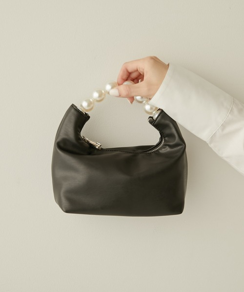 PAPILLONNER（パピヨネ）の「パールハンドルバッグ/PAPILLONNER/パピヨネ（ハンドバッグ・レディース・ブラック/シルバー・FREE）」の21枚目の写真